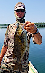 HUGE 20-inch Smallmouth Bass Fishing at Fireside Lodge in Canada